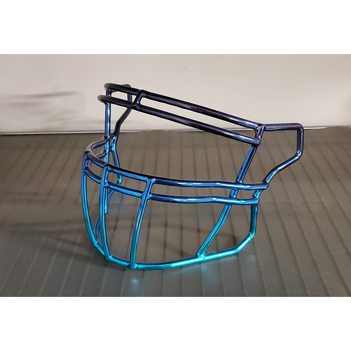 Riddell Speedflex Teal Chrome Facemask 3rd Coast Custom Helmets (3ccarmy)