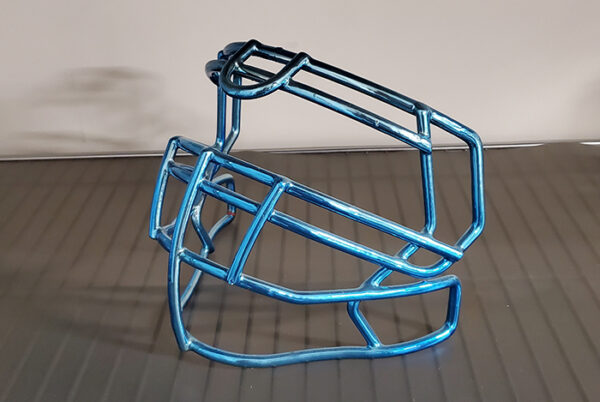 Riddell Teal Chrome Facemask - Image 3